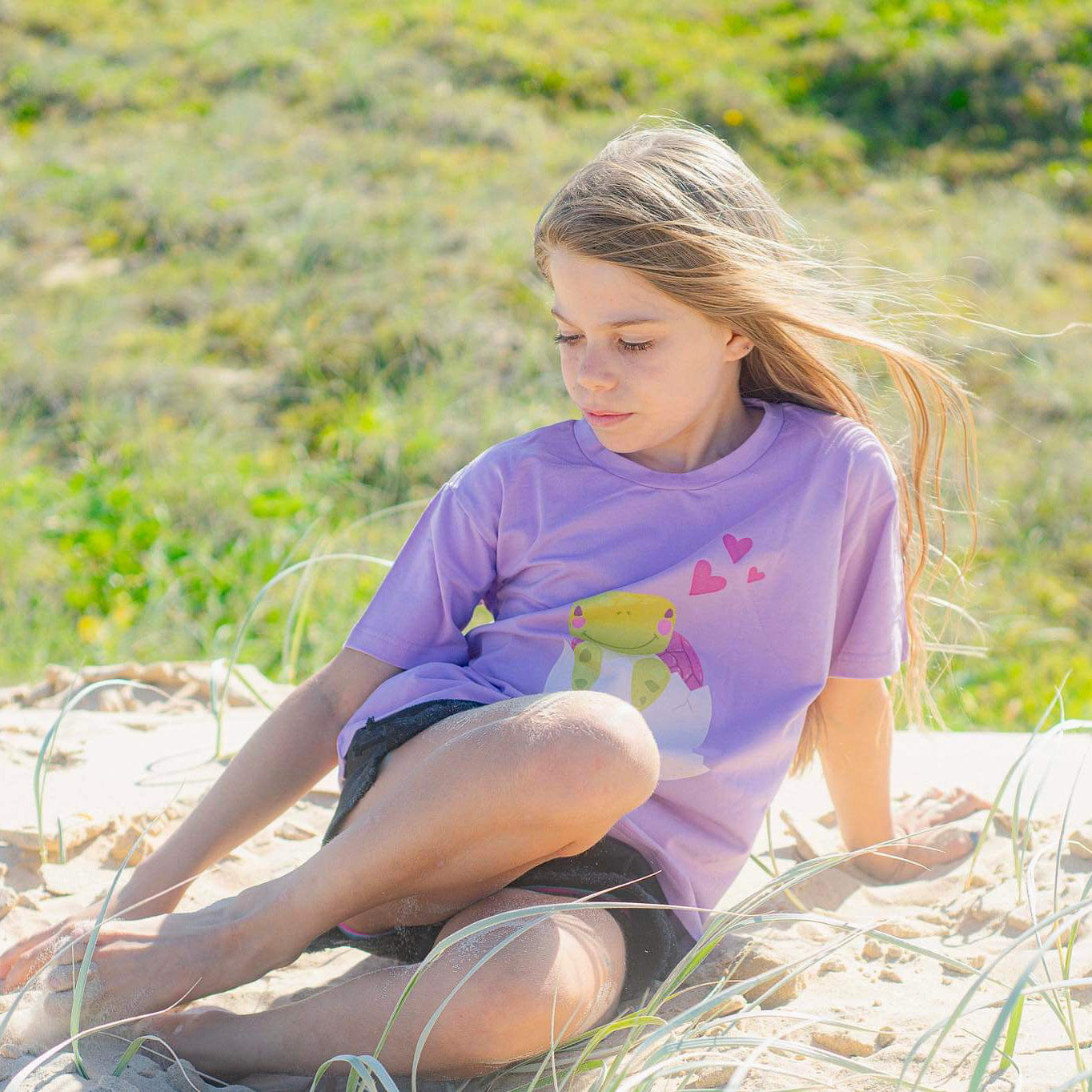 Kids Printed Tee Turtle Love - Mia and The Sea